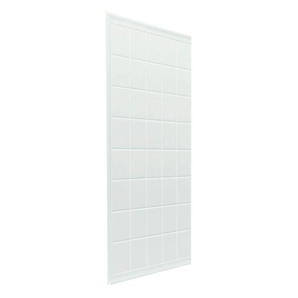 STERLING Ensemble 1-1/4 in. x 33-1/4 in. x 55-1/4 in. 1-Piece Direct-to-Stud Tile Bath and Shower End Wall in White