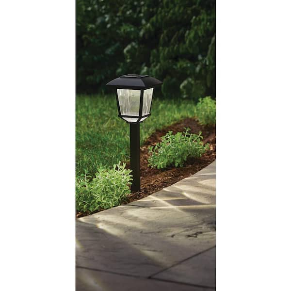 Terrace Park 10 Lumen Black LED Weather Resistant Outdoor Solar Path Light with Plastic Lens