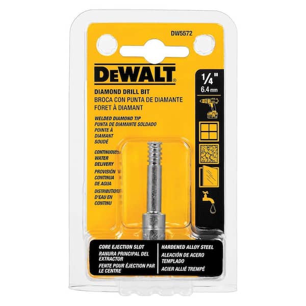 Dewalt 1 4 In Diamond Drill Bit Dw5572, Home Depot Porcelain Tile Drill Bit