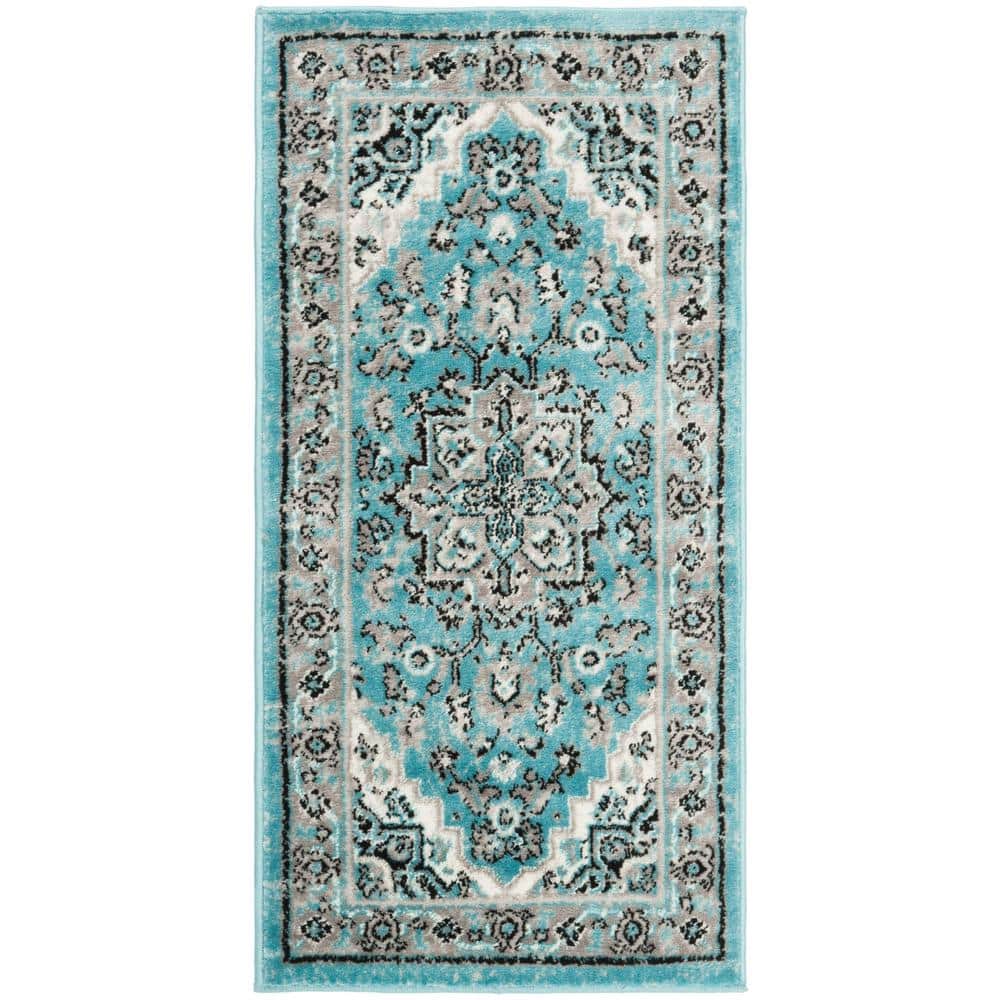 Skyler Blue/Ivory 2 ft. x 4 ft. Border Area Rug price history on PriceWatchPro