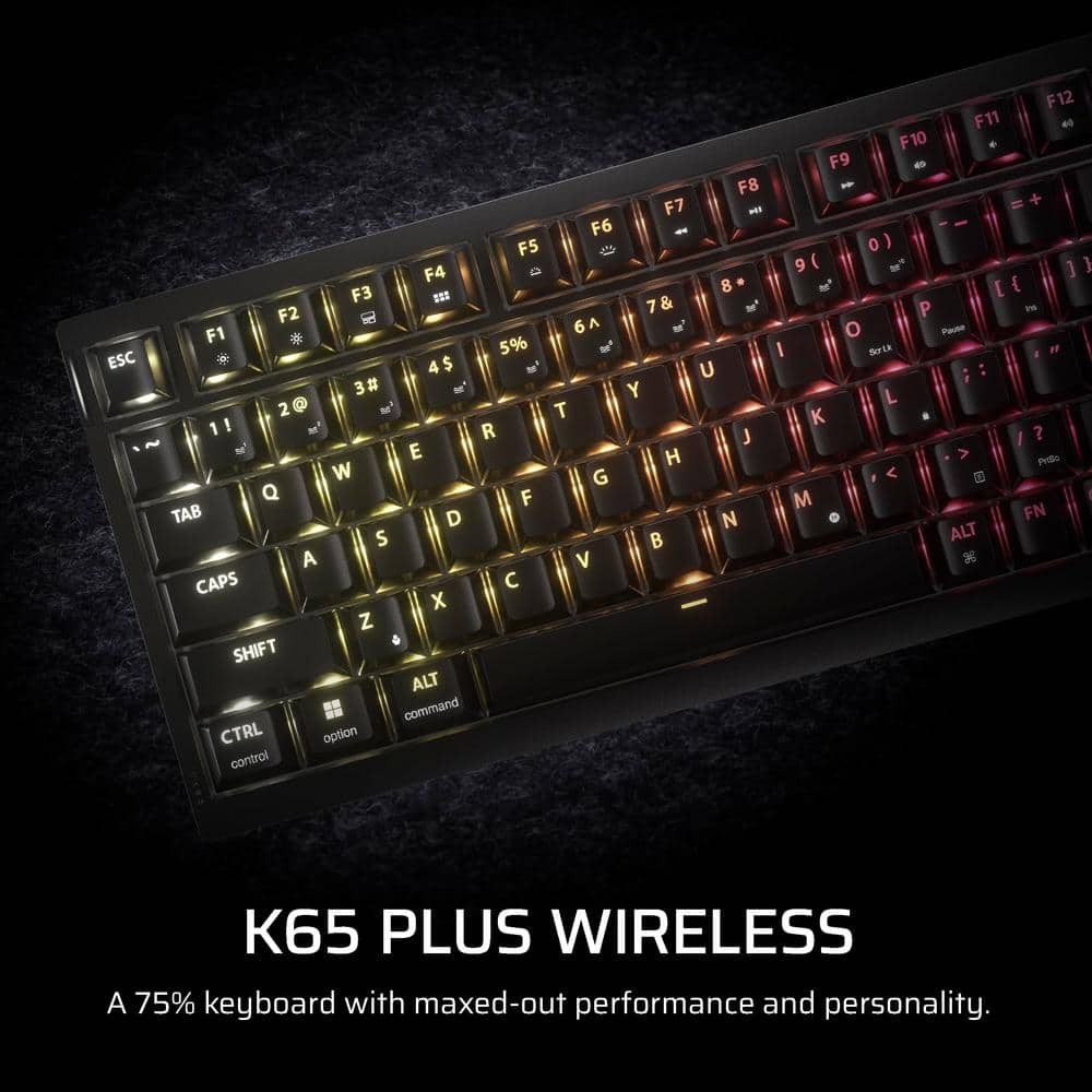 K65 Plus Wireless 75% RGB Mechanical Gaming Keyboard Pre-Lubricated MLX Fus
