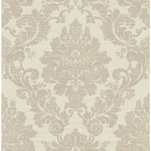 Prestigious Damask Cream Paper Non-Pasted Strippable Wallpaper Roll (Cover 56.05 sq. ft.)