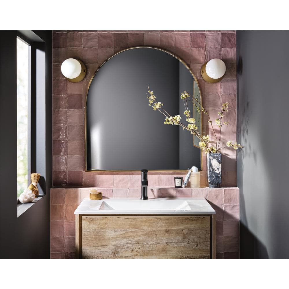 Matte Black Single Handle High Arc Bathroom Faucet