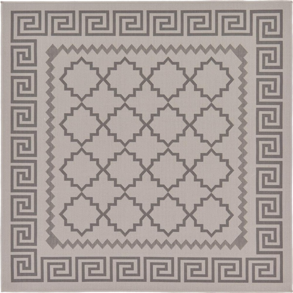 Outdoor Stars Gray 6' 0 x 6' 0 Square Rug