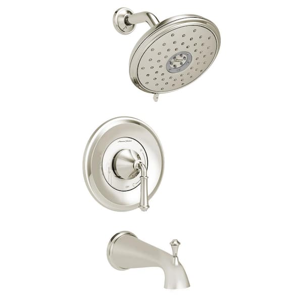 American Standard Delancey 1-Handle Tub and Shower Faucet Trim Kit for Flash Rough-In Valves in Polished Nickel (Valve Not Included)