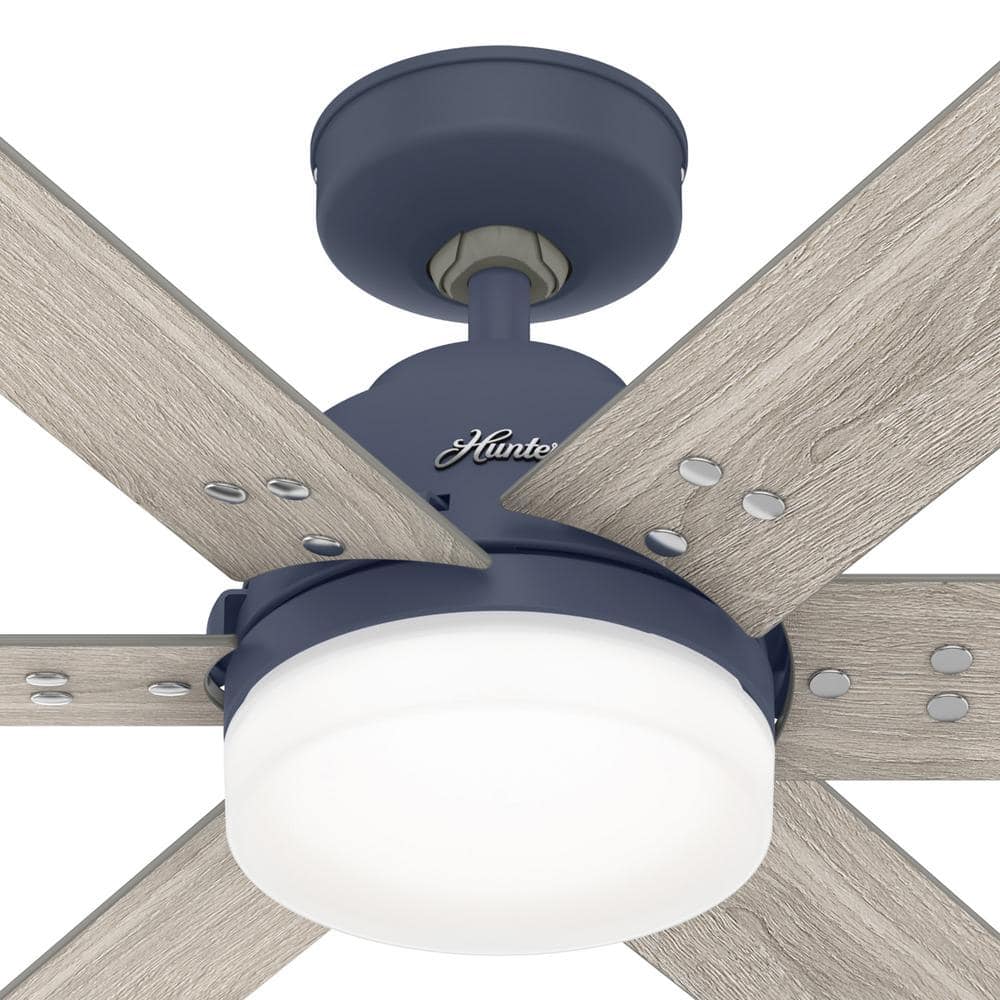 Indigo Blue 44" Pacer 6-Blade Ceiling Fan with LED Light and Remote