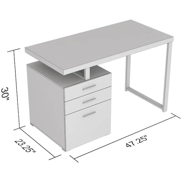 Safco® 47 Steel Table Desk, Beech/White ( 1943BHWH)