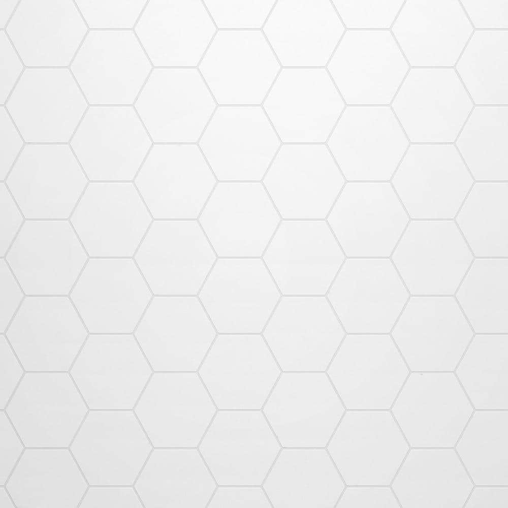Master Hex White 4 in. x 0.43 in. Matte Porcelain Floor and Wall Tile Sample price history on PriceWatchPro