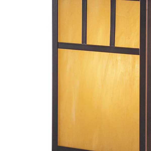 Mission 1-Light Bronze Steel Hardwired Outdoor Weather Resistant Rectangle Post Light with No Bulbs Included