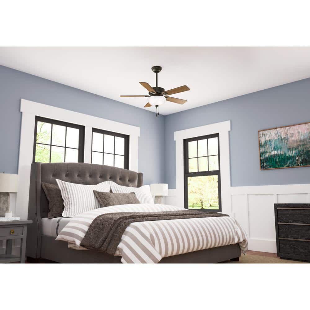 Swanson 44 in. New Bronze Indoor Ceiling Fan with LED Light Kit and Pull Chain price history on PriceWatchPro