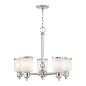 Livex Lighting Zurich 5 Light Brushed Nickel Chandelier 45475-91 - The ...