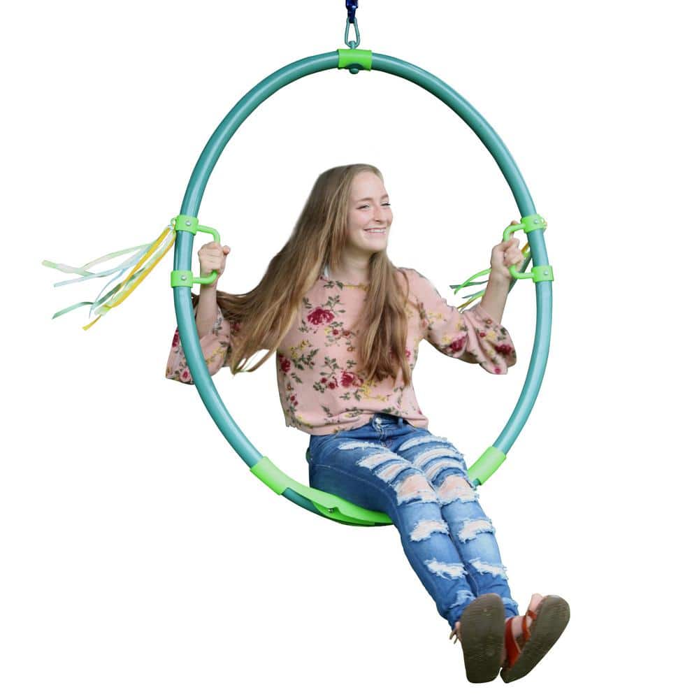 Hoopla Green Steel Ring Swing with Chains