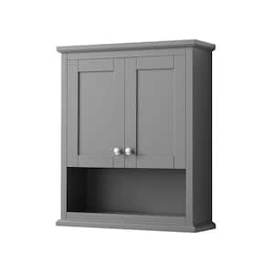 Avery 25 in. W Bathroom Storage Wall Cabinet in Dark Gray