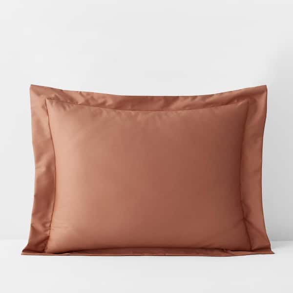The Company Store Company Cotton Wrinkle-Free Caramel Sateen King Sham