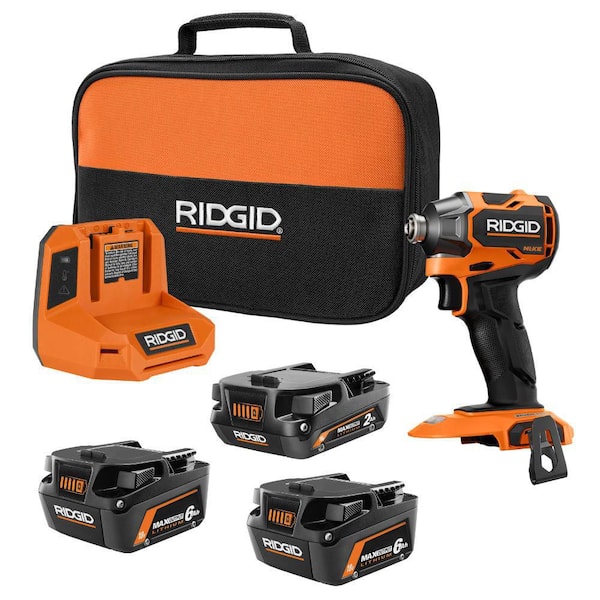 18V NUKE SubCompact Brushless Cordless Impact Driver Kit w/ 2Ah MAX Output Battery, Charger, & 18V MAX 6Ah Battery (2PK)