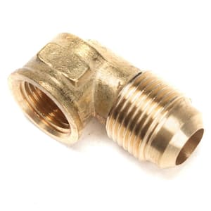 1/2 in. Flare x 3/8 in. FIP Brass Flare 90 Degree Elbow Fitting (5-Pack)