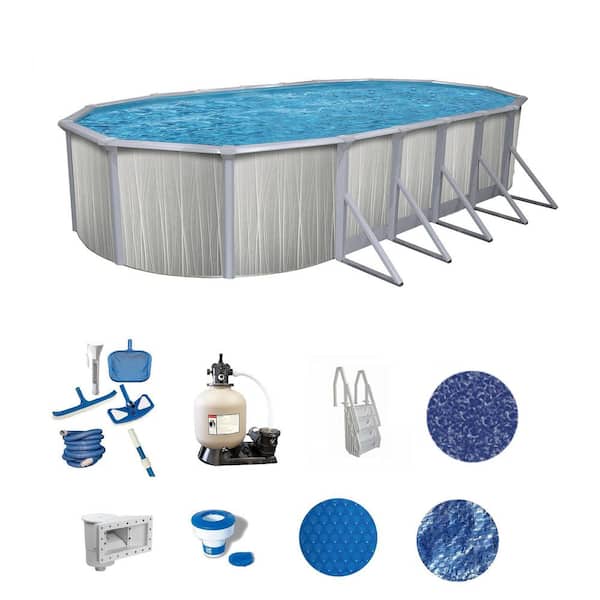 AQUARIAN Marion 18 ft. x 33 ft. Oval 52 in. Deep Hard Sided Above