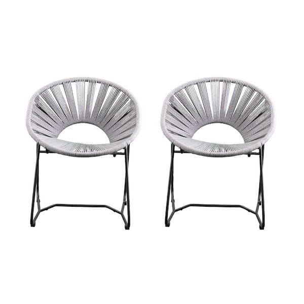 SEI FURNITURE Rondly Grey Chairs with All-Weather Rope