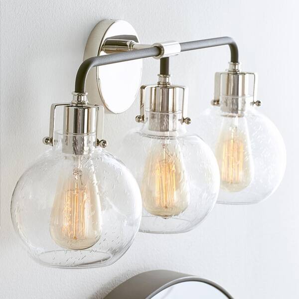 Generation Lighting - Clara 5 in. Polished Nickel Sconce with Clear Seeded Glass