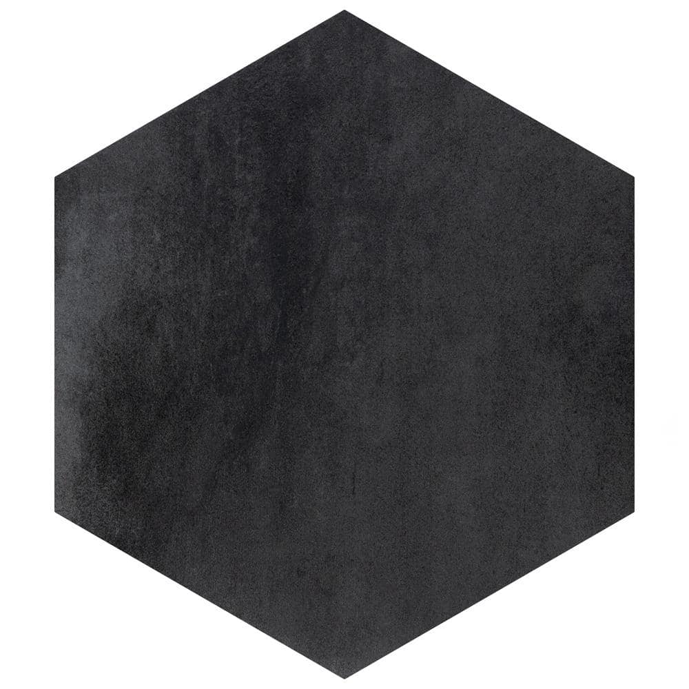 Industrial Hex Black 8-1/2 in. x 9-7/8 in. Porcelain Floor and Wall Take Home Tile Sample price history on PriceWatchPro