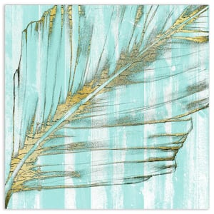 "Beach Frond in Gold I" by EAD Art Coop Frameless Free-Floating Tempered Art Glass Wall Art