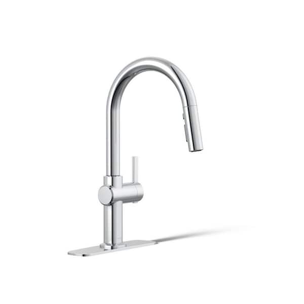 KOHLER Clarus Touchless Single Handle Pull Down Sprayer Kitchen Faucet in Polished Chrome
