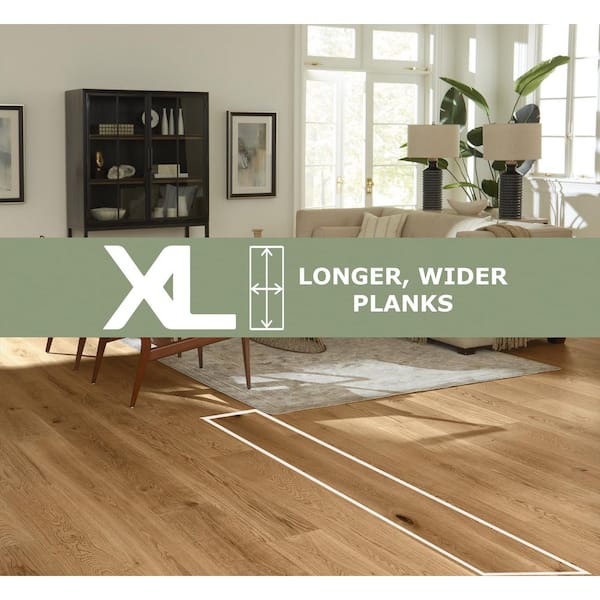 Meadow XL Hickory 9/16 in T x 8.66 in. W Tongue and Groove Wire Brushed Engineered Hardwood Flooring (31.25 sqft/case)