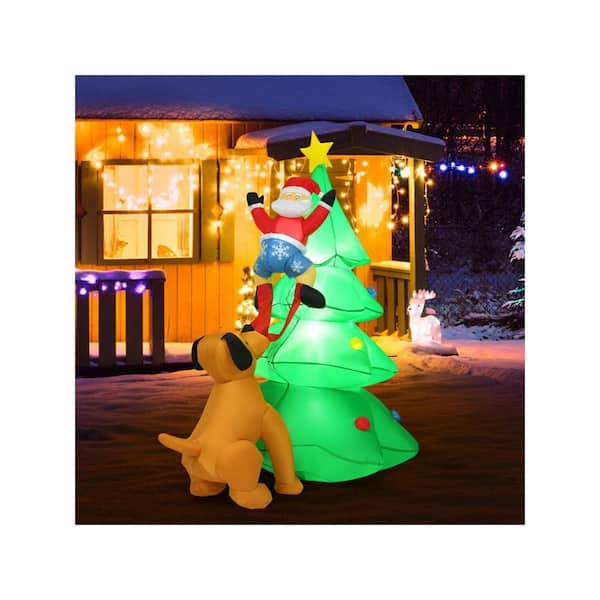 \ud83c\udf85Our New & Complete 2019 Christmas Inflatable Yard Display! Outdoors  Holiday Inflatables and Lights - YouTube