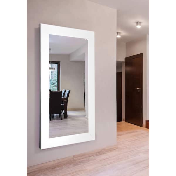 30 In W X 67 H Framed Rectangular Bathroom Vanity Mirror White Dv036m The Home Depot 30 In W X 67 H Framed Rectangular, Chaz Modern Contemporary Beveled Bathroom Vanity Mirror