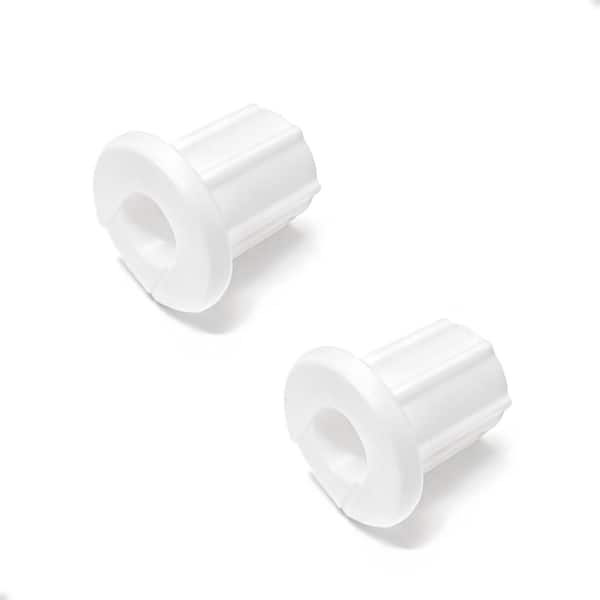 1/2 in. Wall Hole Cable Feed Through Bushing Grommet for Coax Network CCTV Cables Up to 8mm, White, 2-Pack