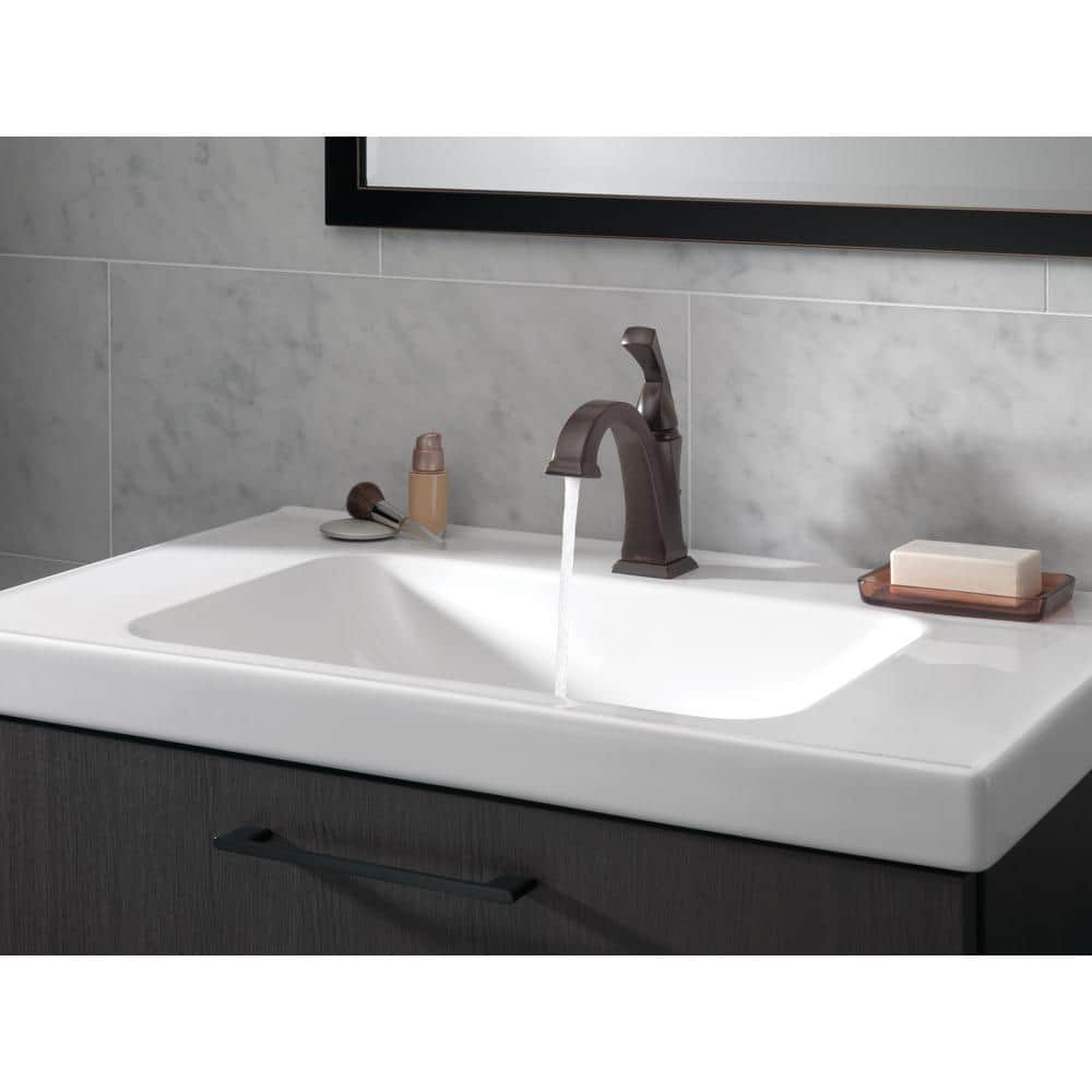 Sleek Modern Venetian Bronze Single Hole Brass Bathroom Faucet