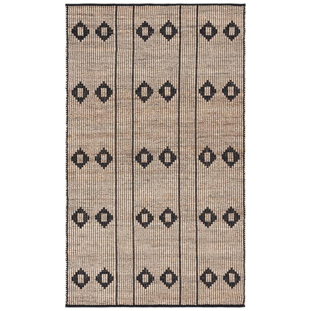Natural Fiber Beige/Black 5 ft. x 8 ft. Diamond Striped Area Rug price history on PriceWatchPro