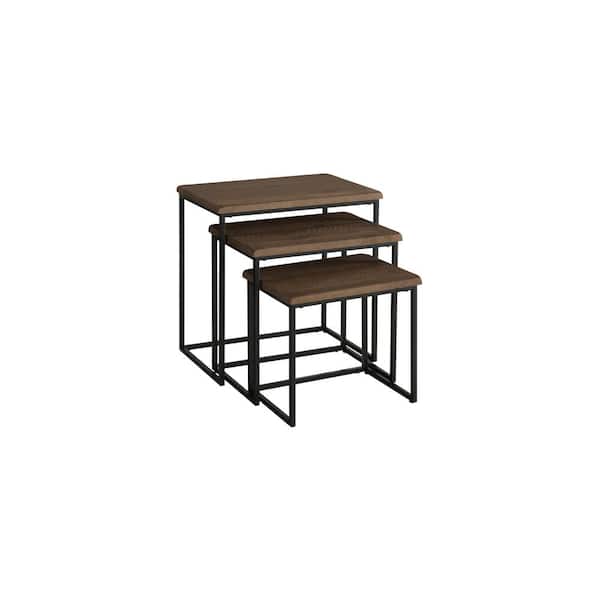 Martin Svensson Home Reclaimed Natural Finish 3-Piece Solid Wood Nesting Table