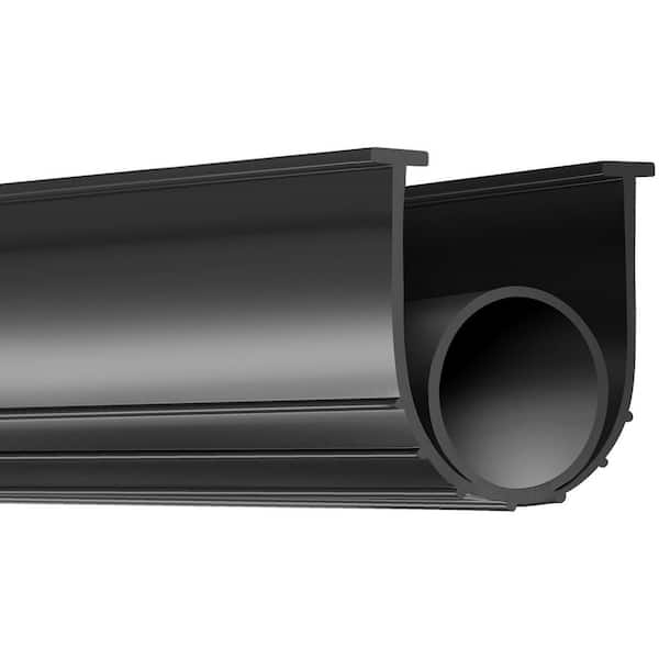 4.33 in. H Garage Door Seals Bottom Rubber,U Shape+O Ring Garage Door Weather Stripping, 5/16 in.T-Ends and 8.27 in. W