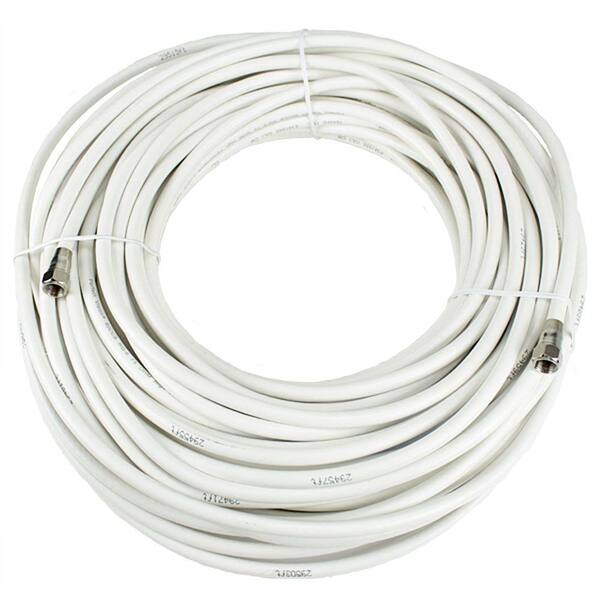 PerfectVision 100 ft. RG-6 White Coaxial Cable with Ends