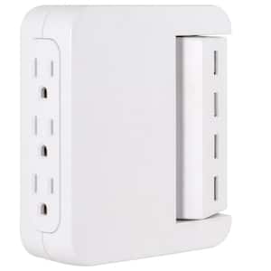 3-Outlet 4 USB Swivel Charging Station, White