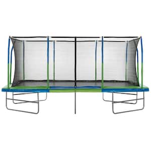 Machrus Upper Bounce Mega 10ft. X 17ft. Gymnastics Style Rectangular Trampoline Set w/ Premium TopRing Enclosure System