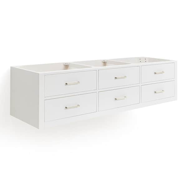 ARIEL Hutton 72 in. W x 22 in. D x 18 in. H Bath Vanity Cabinet without Top in White