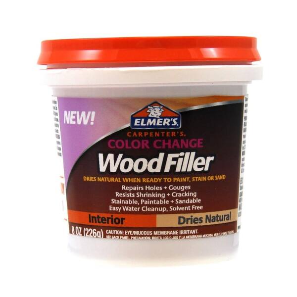Elmer's 8 oz. Natural Color Change Wood Filler E913 The Home Depot