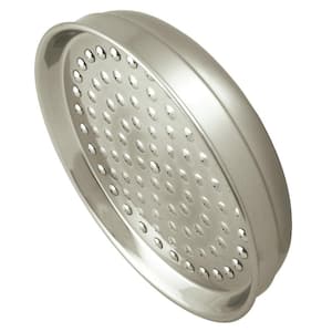 1-Spray 8 in. Single Wall Mount Fixed Rain Shower Head in Brushed Nickel