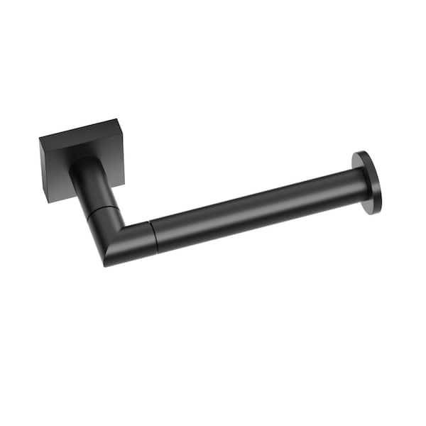 Glam Too Wall Mounted Single Post Toilet Paper Holder in Matte Black