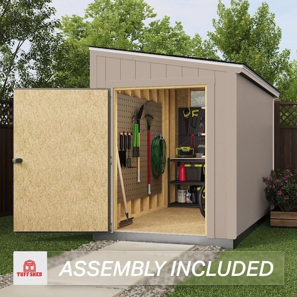 Tahoe Series Vista Installed Storage Shed 6 ft. x 10 ft. x 8 ft. 3 in. L2 Unpainted (60 sq. ft.)