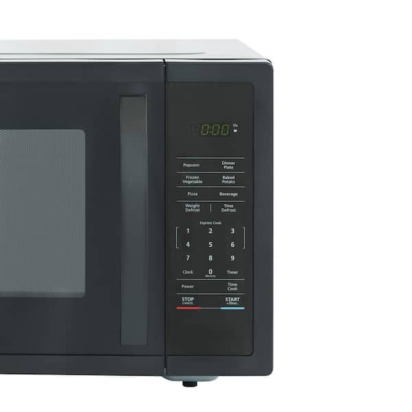 Magic Chef 1.6 Cu Ft Countertop Microwave Push Button Door Black