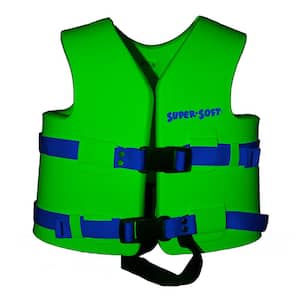 X-Small Fierce Green Life Jacket Child Swimming Vest Super Soft