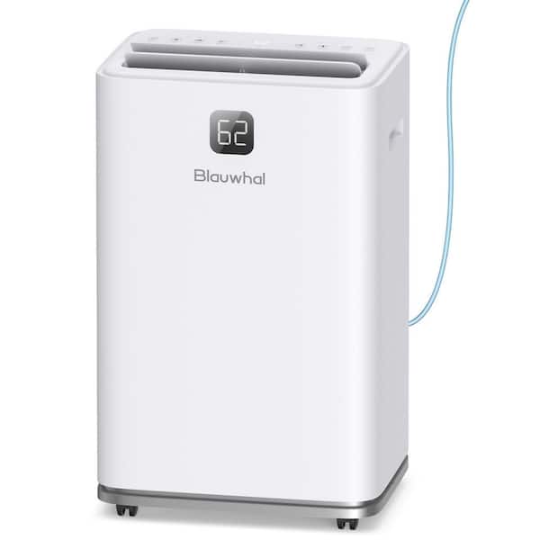 150 pt. 8,000 sq. ft. Energy Star Dehumidifier with Bucket for Wetroom, Basement and Garage with Auto Defrost in White