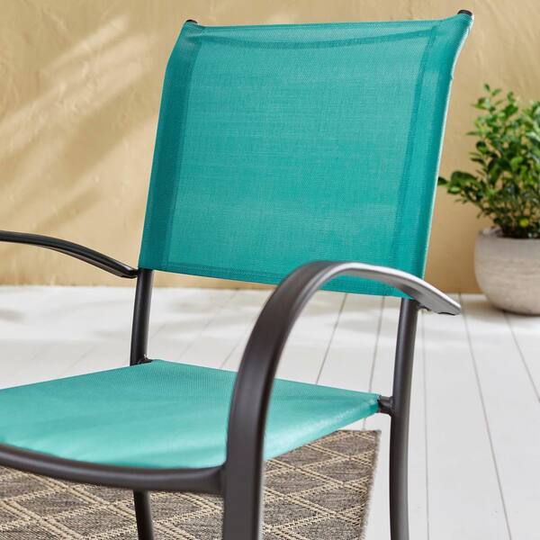 teal outdoor sling chairs