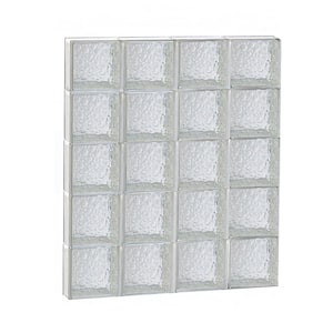 30 in. x 37.5 in. x 3.125 in. Metric Series Savona Pattern Frameless Non-Vented Glass Block Window