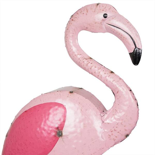 Alpine Corporation Metal Mexican Art Style Pink Flamingo