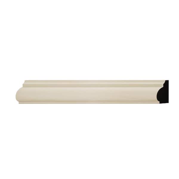 Ekena Millwork WM1201 0.69 in. D x 1.25 in. W x 6 in. L Wood (Poplar) Baseboard Moulding Sample