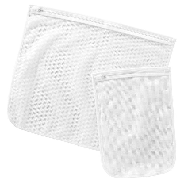 Whitmor White Mesh Laundry Bags (Set of 2)